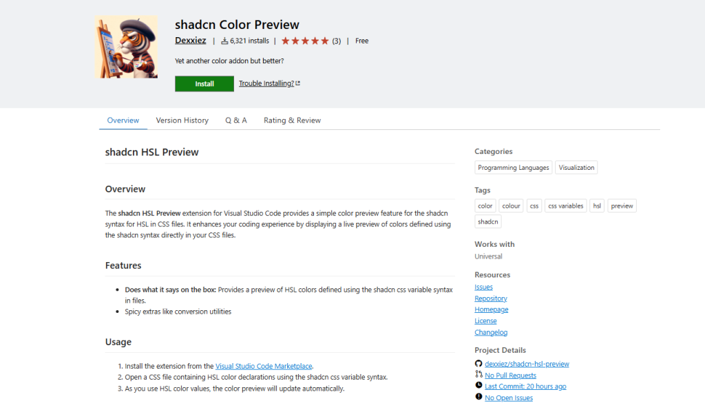 shadcn Colour Preview