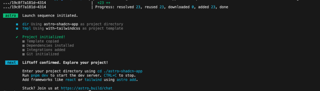 shadcn astro landing page